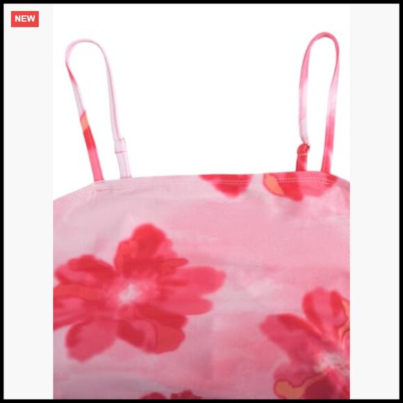 Floral Midi Dress Elegant Bodycon Chic Summer Vacation Party Wear Open Back - Picture 3 of 7